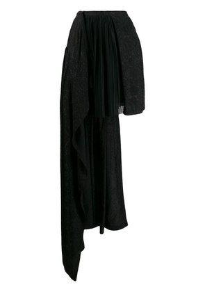 Preen By Thornton Bregazzi asymmetric jacquard skirt - Black