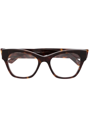 Balenciaga Eyewear logo-engraved cat-eye glasses - Brown