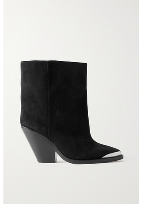 Isabel Marant - Ladel Embellished Suede Ankle Boots - Black - FR35,FR36,FR37,FR38,FR39,FR40,FR41