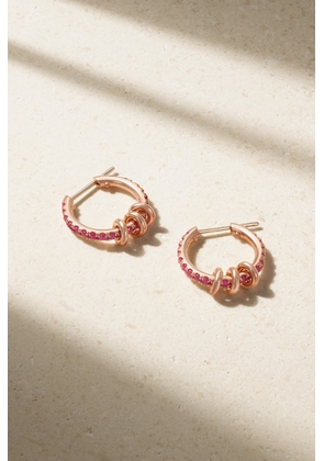 Spinelli Kilcollin - Ara 18-karat Rose Gold Sapphire Hoop Earrings - One size