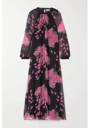 RIXO - Kahlo Lace-trimmed Metallic Floral-jacquard Maxi Dress - Multi - UK 6,UK 8,UK 10,UK 12,UK 14,UK 16,UK 18,UK 20