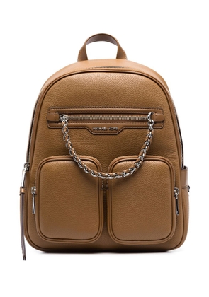 Michael Michael Kors logo-plaque leather backpack - Brown