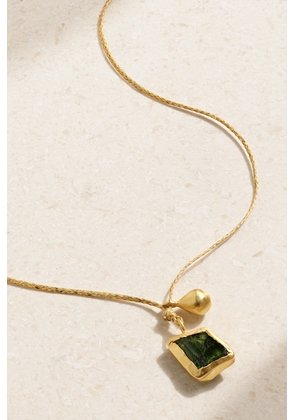 Pippa Small - 18-karat Gold, Tourmaline And Cord Necklace - One size