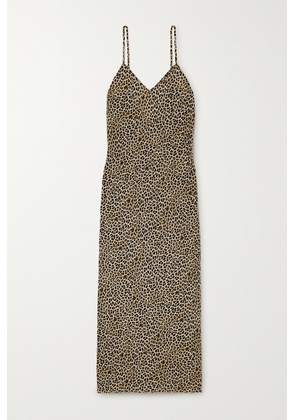 Norma Kamali - Leopard-print Georgette Midi Dress - Animal print - xx small,x small,small,medium,large,x large