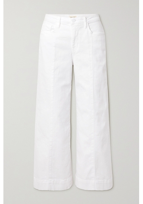 L'Agence - Houston Cropped Wide-leg Jeans - White - 23,24,25,26,27,28,29,30,31,32