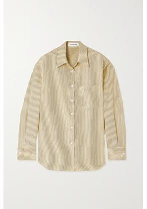 The Frankie Shop - Lui Oversized Pinstriped Poplin Shirt - Yellow - x small,small,medium,large,x large
