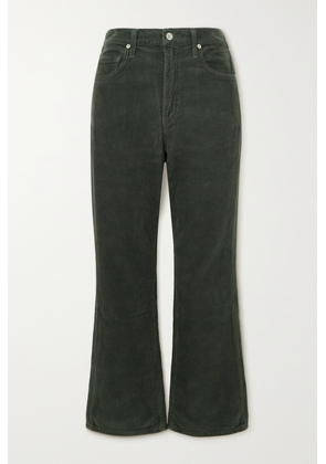 Citizens of Humanity - Isola Cotton-blend Corduroy Flared Pants - Green - 23,24,25,26,27,28,29,30,31,32