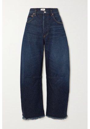 Citizens of Humanity - Horseshoe Frayed High-rise Wide-leg Jeans - Blue - 23,24,25,26,27,28,29,30,31,32