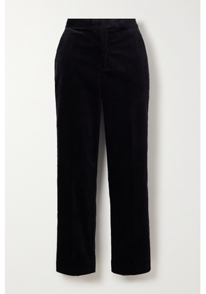L'Agence - Rebel Stretch Cotton-velvet Slim-leg Pants - Black - US0,US2,US4,US6,US8,US10,US12