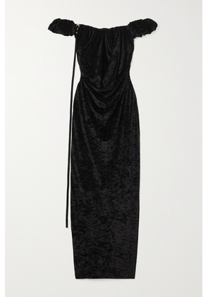 Jacquemus - Off-the-shoulder Embellished Stretch-velour Gown - Black - xx small,x small,small,medium,large,x large,xx large