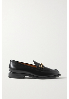 Tod's - Gomma Embellished Glossed-leather Loafers - Black - IT34.5,IT35,IT36,IT36.5,IT37,IT37.5,IT38,IT38.5,IT39,IT39.5,IT40,IT40.5,IT41,IT41.5,IT42