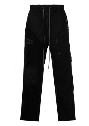 Mostly Heard Rarely Seen panelled straight-leg trousers - Black