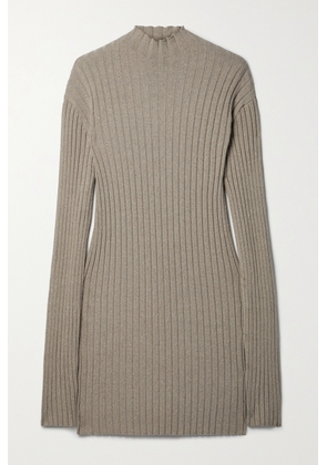 The Row - Deidree Ribbed Silk Sweater - Brown - x small,small,medium,large,x large