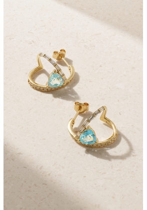Mateo - 14-karat Gold, Topaz And Diamond Earrings - One size