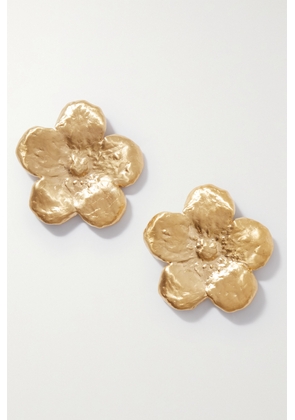 Completedworks - + Tove Flower Gold-plated Earrings - One size