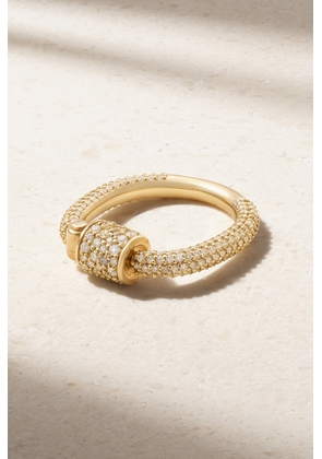 Marla Aaron - Allstone Trundle Lock 18-karat Gold Diamond Ring - 6,7