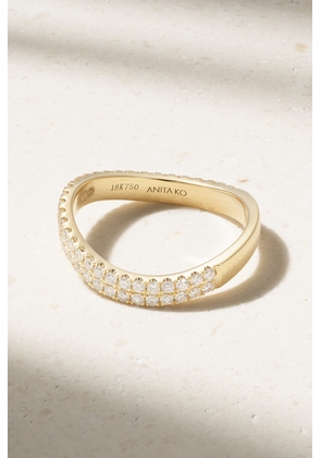 Anita Ko - Curved 18-karat Gold Diamond Ring - 6,7