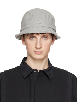 C2H4 Gray Curvilinear Bucket Hat