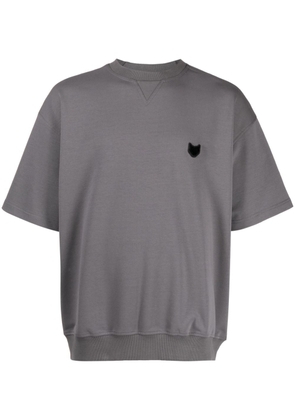 ZZERO BY SONGZIO logo-patch cotton-blend T-shirt - Grey