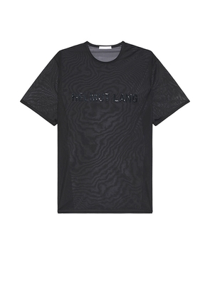 Helmut Lang Logo Chiffon T-shirt in Black. Size M, S, XL/1X.