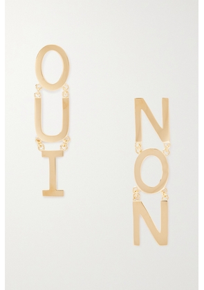 Martha Calvo - Oui Et Non Gold-plated Earrings - One size