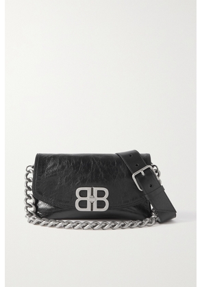 Balenciaga - Bb Small Crinkled-leather Shoulder Bag - Black - One size