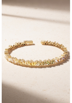 Suzanne Kalan - 18-karat Gold, Diamond And Sapphire Cuff - One size