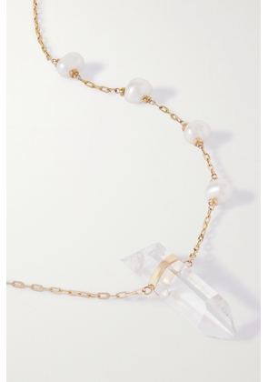 JIA JIA - Gold Pearl And Quartz Necklace - One size