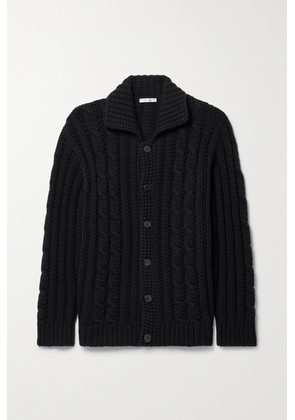 The Row - Eleo Cable-knit Alpaca And Yak-blend Cardigan - Black - x small,small,medium,large,x large