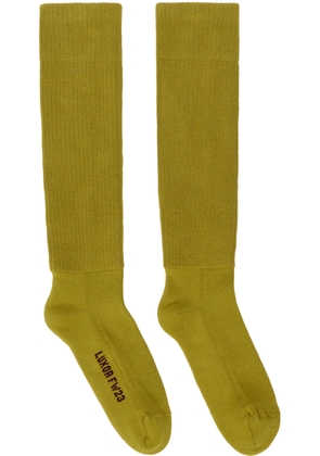 Rick Owens Yellow Knee High Socks