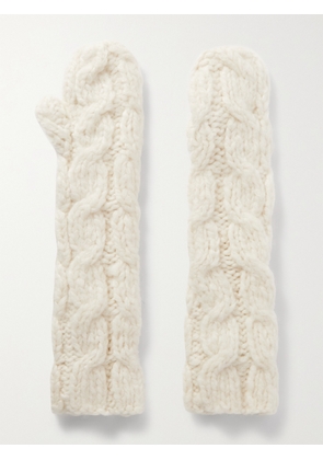 Gabriela Hearst - Scarlett Cable-knit Cashmere Mittens - Ivory - One size