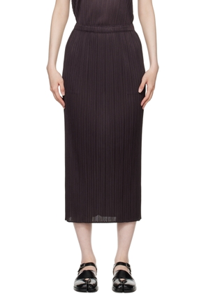 PLEATS PLEASE ISSEY MIYAKE Black Monthly Colors April Midi Skirt