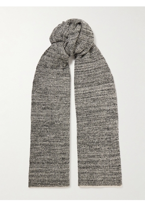 The Elder Statesman - Nimbus Twist Cashmere And Cotton-blend Scarf - Gray - One size