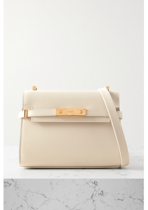 SAINT LAURENT - Manhattan Mini Leather Shoulder Bag - White - One size