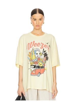 DAYDREAMER Weezer Collage Tee in Yellow.