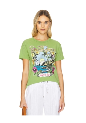 DAYDREAMER The Beach Boys 1963 Ringer Tee in Green. Size M, S, XL, XS.