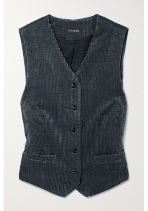 GOLDSIGN - The Orten Cotton-corduroy Vest - Gray - x small,small,medium,large,x large