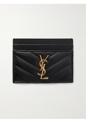 SAINT LAURENT - Cassandre Matelassé Leather Cardholder - Black - One size