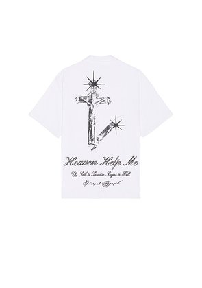 Funeral Apparel Heaven Help Shirt in White. Size M, S, XL/1X.