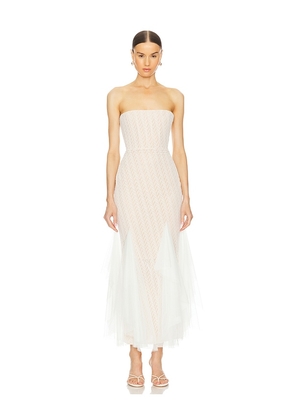 God Save Queens Alizee Strapless Dress in Nude. Size L, S, XS.