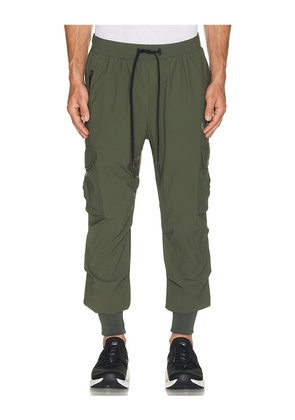 ASRV Tetra Lite Cargo High Rib Jogger in Olive. Size M, S, XL/1X.