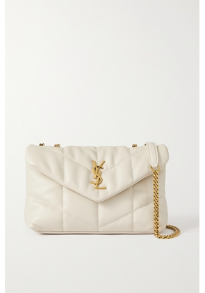 SAINT LAURENT - Puffer Toy Quilted Leather Shoulder Bag - White - One size