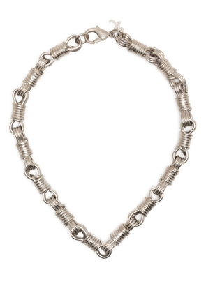 Raf Simons knot links chain necklace - Silver