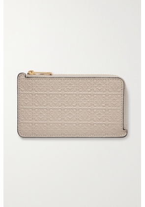 Loewe - Repeat Debossed Leather Wallet - Cream - One size