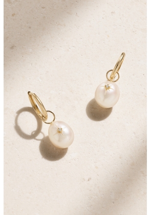 Mateo - Convertible 14-karat Gold, Pearl And Diamond Earrings - White - One size
