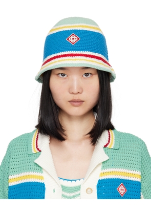 Casablanca Multicolor Stripe Crochet Bucket Hat