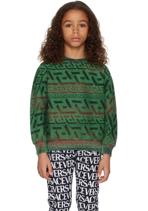 Versace Kids Green 'La Greca' Sweater