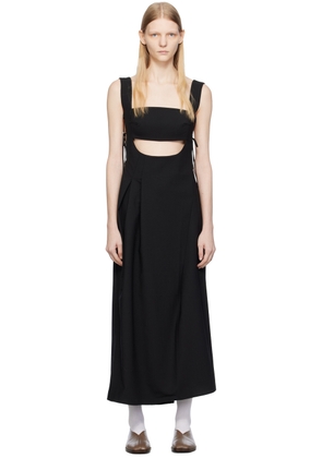 Cordera Black Tailoring Cutout Midi Dress