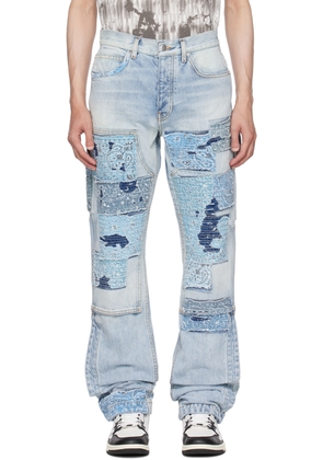 AMIRI Indigo Patchwork Jeans