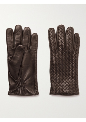 Bottega Veneta - Intrecciato Leather Gloves - Brown - 7,7.5,8,8.5